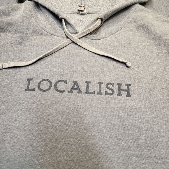 Localish Arts Tavern Hoodie Mens XL Gray Pullover Sweatshirt Ann Arbor Michigan - Picture 2 of 10